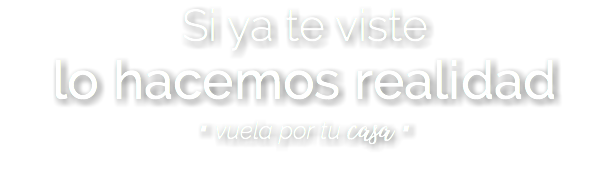 Si ya te viste lo hacemos realidad · vuela por tu casa ·